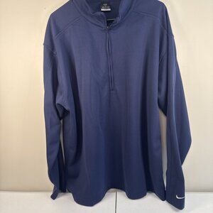 Nike Golf Men’s Dri-Fit Long Sleeve 1/4 Zip Pullover Fleece 2XL Blue        (C2)